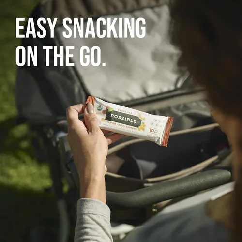 Miniatura 6 de POSSIBLE Snack Bar - Snack de comida integral para apoyar un estilo de vida saludable y activo, 0.35 onzas de proteína orgánica a base de plantas