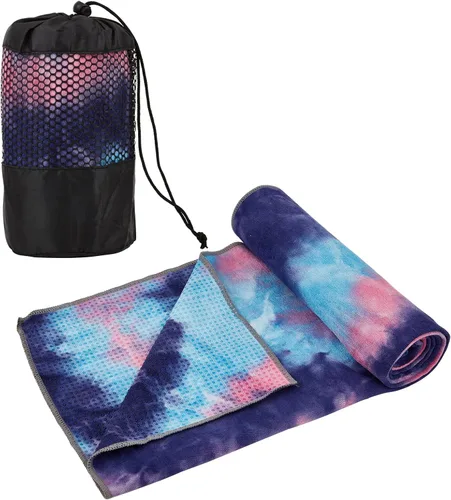 Miniatura 12 de Toallas de yoga, toalla antideslizante para esterilla de yoga caliente con puntos de agarre, manta de yoga de microfibra suave súper absorbente