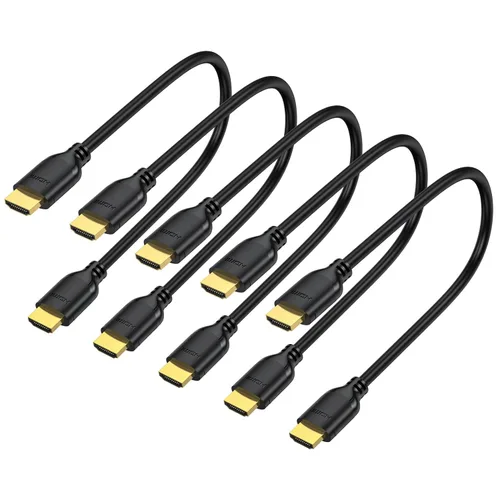 Miniatura 17 de Cable HDMI corto de 1 pie, paquete de 2 unidades, 4K de 1 pie HDMI a HDMI de alta velocidad, cable HDMI 2.0 compatible con 4K @60Hz, 2K, 1080P, HDCP