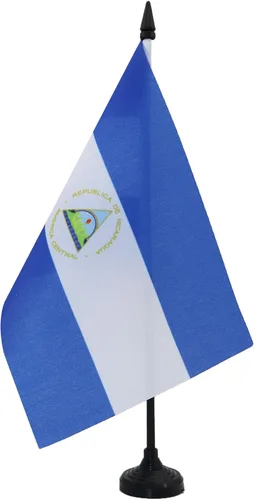 Miniatura 35 de Bandera de mesa de Anguila de 4 x 6 pulgadas, bandera de escritorio británica de Anguila, 5.9 x 3.9 in, palo y base de plástico negro AZ FLAG