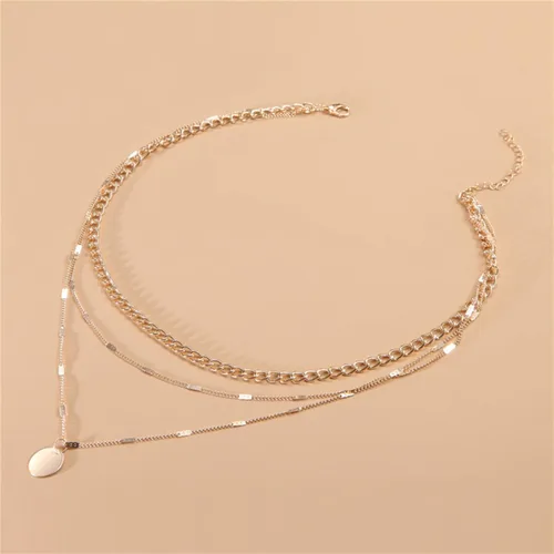 Miniatura 38 de Long tiantian Collares en capas para mujer, joyería occidental para mujer, collar de moneda apilable, collar de país, moderno, bohemio, verano