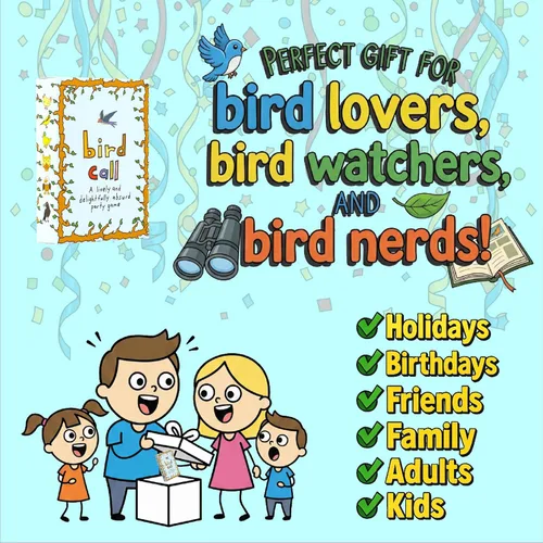 Miniatura 3 de Bird Call - Un juego de fiesta animado y deliciosamente absurdo de 5 minutos - Juego de cartas de alta energía - Regalos para aves - Regalos
