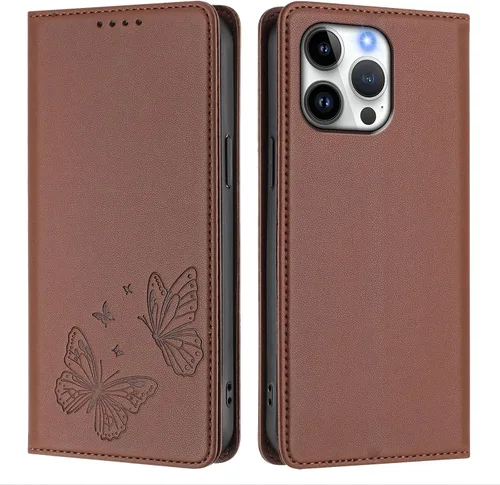 Miniatura 85 de Butterfly Embossed Leather Wallet Flip Case for Motorola Moto E22i 4G, Magnetic Closure, RFID Blocking Cover, Card Holder Black.