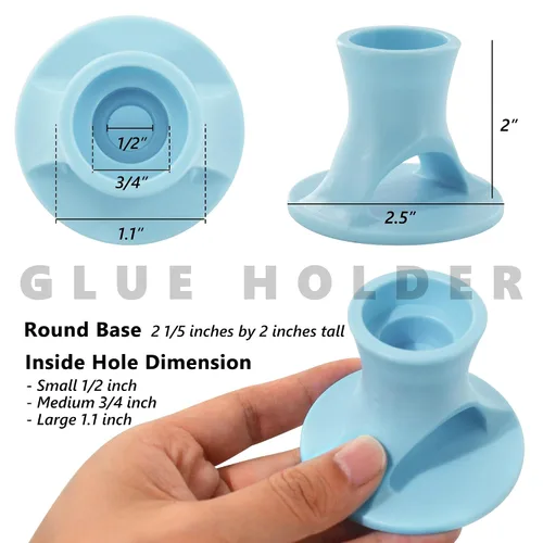 Miniatura 3 de Soporte de plástico para pegamento líquido para soporte de botellas, herramienta de manualidades de papel para artesanos, adecuado para botellas