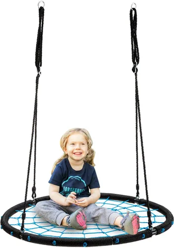 Wonline Columpio para árbol de telaraña de 40 pulgadas, capacidad de peso de 330 libras, columpio de red para interiores y exteriores para niños Red