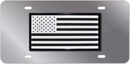 Miniatura 10 de Elektroplate Placa de matrícula negra con bandera de Estados Unidos invertida