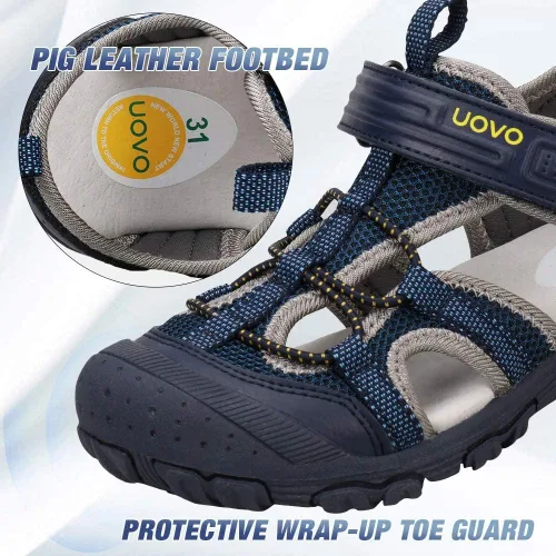 Miniatura 3 de Uovo - Sandalias deportivas para niños pequeños, con puntera cerrada, sandalias deportivas para senderismo al aire libre