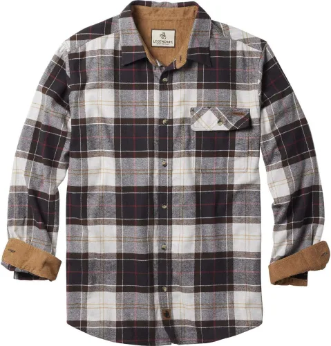 Miniatura 28 de Legendary Whitetails Camisa de franela de manga larga con botones para hombre, 100% algodón