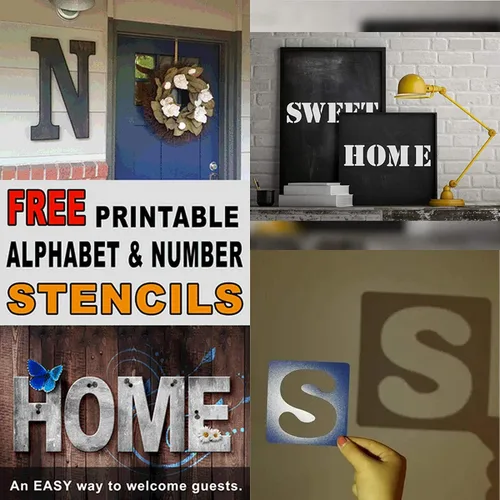Miniatura 5 de Juego de plantillas de letras de 2 x 2 pulgadas, 26 plantillas de plástico reutilizables de alfabeto, plantillas de aprendizaje para pintar en pared