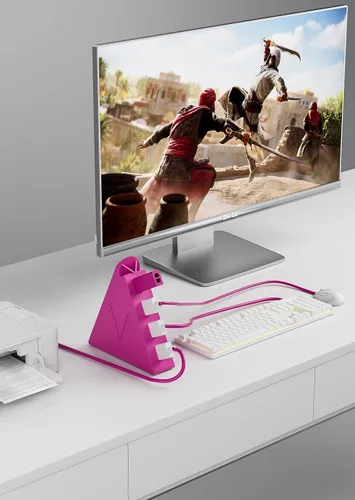 Miniatura 4 de Concentrador USB 3.0, JoyReken Separador USB de 4 Puertos para Laptop, Adaptador de Teclado y Mouse para PS4 Compatible con Xbox, PC, MacBook, Rosa
