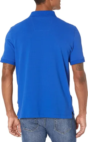 Miniatura 2 de Nautica Polo de piqué de algodón elástico sólido de manga corta para hombre