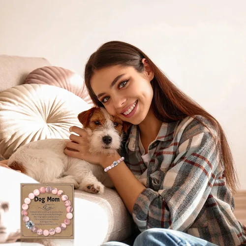 Miniatura 4 de Regalos para el día de la madre, regalo para mamá, regalo para amantes de los perros para mujeres, regalo de Navidad para mamá perro con vaso