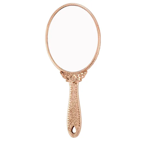 Miniatura 10 de XPXKJ Espejo de Mano Vintage Espejo de Mano con Mango Espejo de Vanidad de Maquillaje Espejos de Viaje (Dorado)