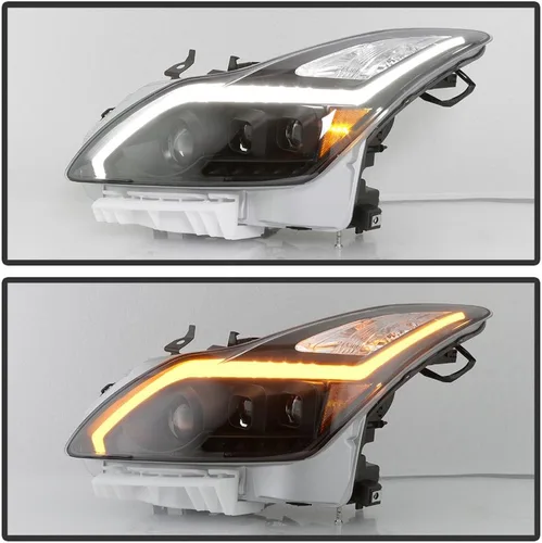 Miniatura 3 de ACANII - Para faros LED negros tipo Switchback con señal secuencial 2008-2015 G37 Q60 Coupe, lado del conductor y del pasajero