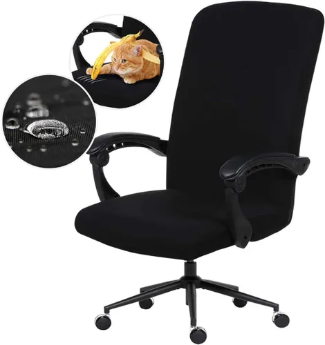 Miniatura 58 de Fundas elásticas para asiento de silla de oficina de escritorio - Funda universal de spandex para silla de computadora - Fundas removibles lavables