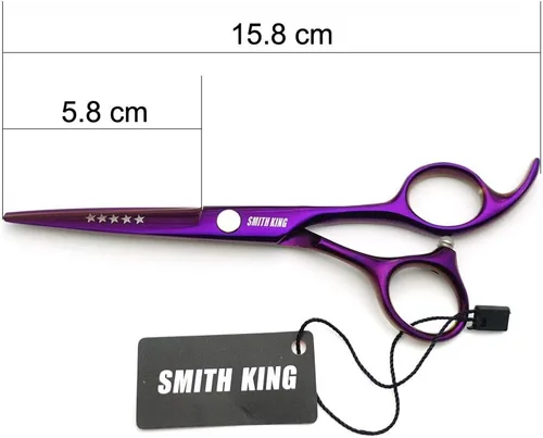 Miniatura 9 de Juego de tijeras de corte de pelo de 5.5 pulgadas con peines de afeitar, estuche para tijeras de cuero, tijeras de corte de cabello, tijeras