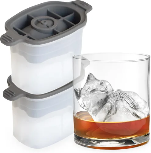 Miniatura 16 de Tovolo Moldes de hielo en forma de rosa, juego de 2 – Gran regalo romántico de moldes de hielo – Molde de hielo único para enfriar bebidas