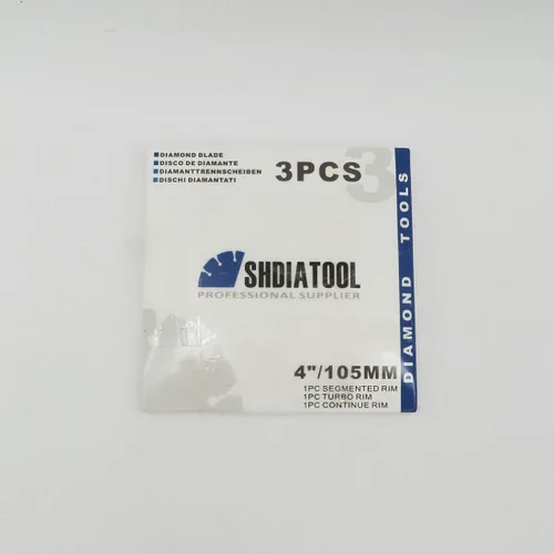 Miniatura 6 de SHDIATOOL Kit de discos de corte de hojas de sierra de diamante de 4 pulgadas para rueda de corte segmentada de azulejos de porcelana 7/8 "o 5/8