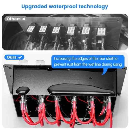 Miniatura 3 de Panel de interruptores marinos, Haoguo Panel eléctrico de barco de 6 Gang con disyuntor, IP67 impermeable, aplicable a barcos, yates, barcos