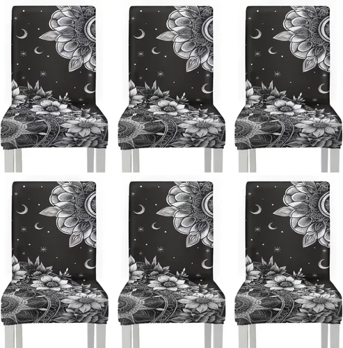 Miniatura 41 de Rnyleeg Red Rose Butterfly Chair Covers for Living Room No Arms Stretch Dining Chair Covers Set of 6 Soft Washable Kitchen Chair Protector Cover