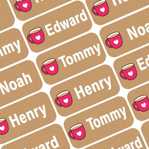 Miniatura 43 de Etiquetas de Nombre Personalizadas para Niños – 60 Etiquetas Impermeables de Pelar y Pegar para Ropa, Cajas de Almuerzo, Botellas de Agua, Bolsas