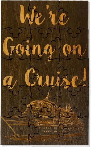 Miniatura 11 de We Going On A Cruise - Rompecabezas de madera de tilo de 15 piezas, 6 x 3.5 pulgadas