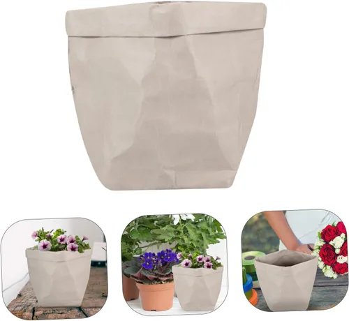 Miniatura 9 de Maceta de papel Kraft sostenible Bolsa de papel Kraft Caja de almacenamiento para helechos