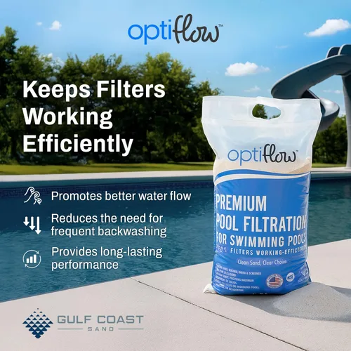 Miniatura 2 de OptiFlow Paquete de 4 Arena para Filtro de Piscina, Filtración Premium con Fórmula de Sílice Pura, 50 Libras - Accesorios y Suministros del Sistema