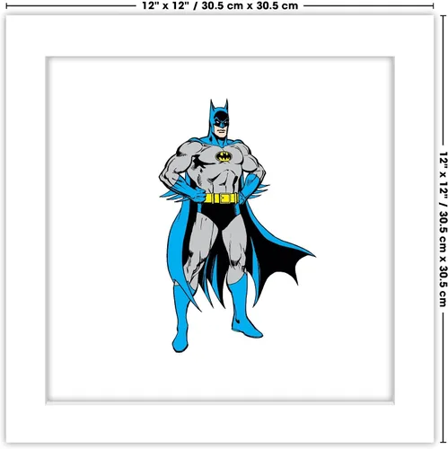 Miniatura 6 de Trends International Gallery Pops DC Comics Batman - Póster de pared de Batman New Look para pared, 12 x 12 pulgadas, versión enmarcada en blanco