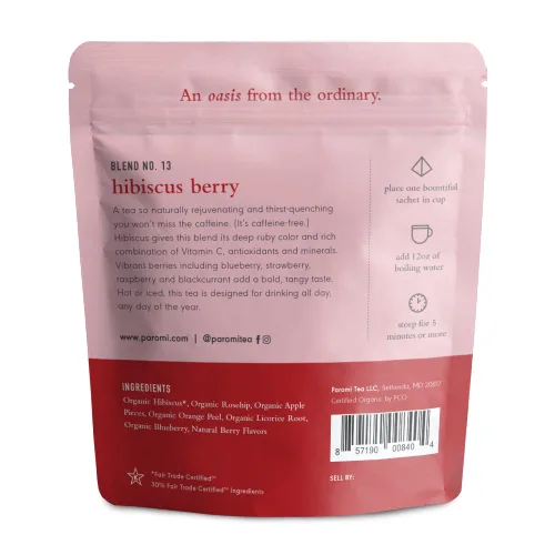 Miniatura 2 de Paromi Hibiscus Berry - Té de hierbas orgánicas, bolsa resellable, 15