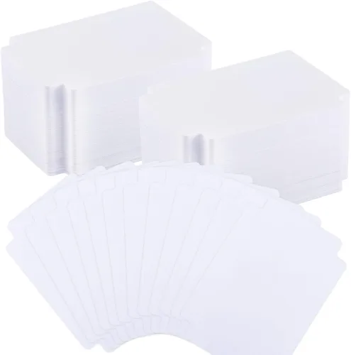 Miniatura 10 de 50 separadores de tarjetas intercambiables de plástico, separador esmerilado con pestañas, vertical estándar compatible con Games Sports TCG, 2.7 x