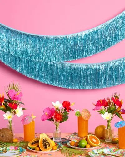Miniatura 4 de xo, Fetti Pancarta de flecos azules – 5 pies Decoraciones de despedida de soltera, decoración de fiesta de cumpleaños, suministros de baby shower