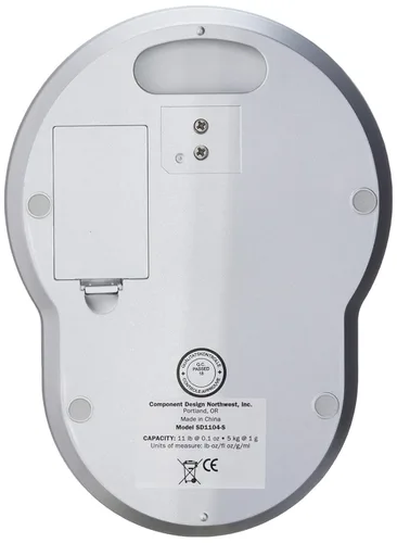 Miniatura 3 de CDN ProAccurate® - Báscula digital de cocina de 11 libras, capacidad de 11 libras, pantalla retroiluminada fácil de leer, acero inoxidable, perfecta