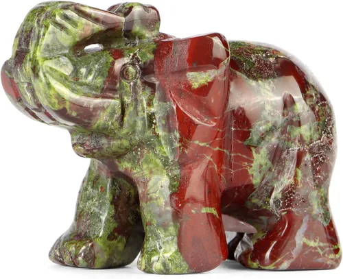 Miniatura 7 de SMQ Estatua de decoración de elefante de cristales de amatista de 2.0 pulgadas, piedras preciosas talladas a mano, figuras de cristal de buena