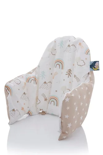 Miniatura 6 de Funda para silla alta para IKEA Antilop, funda de algodón para cojín inflable, funda de cojín para sillas altas para bebés y niños pequeños, Gris