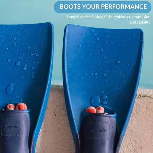 Miniatura 3 de Sporti Aletas de natación para adultos y niños para natación en piscina - Aletas flotantes largas para natación y snorkel - Aletas de natación