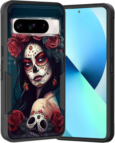 Miniatura 80 de Funda para Pixel 6A, Híbrida de Doble Capa de Servicio Pesado Resistente a Prueba de Golpes PC Duro + Funda Protectora de Silicona Suave para Google