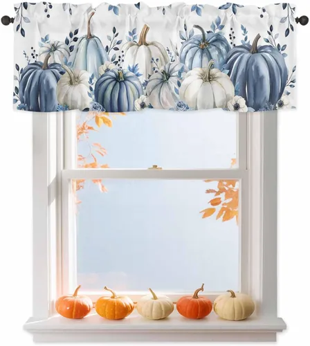 Miniatura 14 de Cortina de Navidad con diseño de árbol de Navidad, muñeco de nieve para ventana de cocina, camión rojo, para decoración de baño, sala de estar, 2