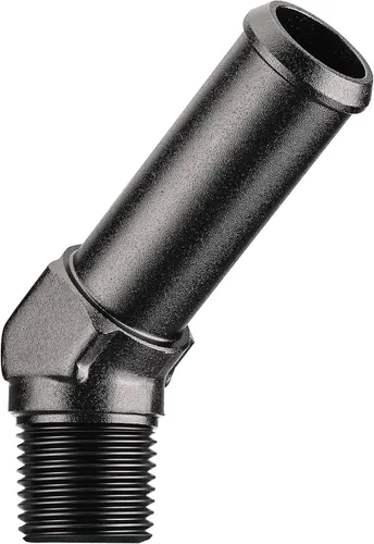 Miniatura 17 de EVIL ENERGY 3/8" NPT macho a 1/2" adaptador de montaje de púas 45 grados aluminio negro
