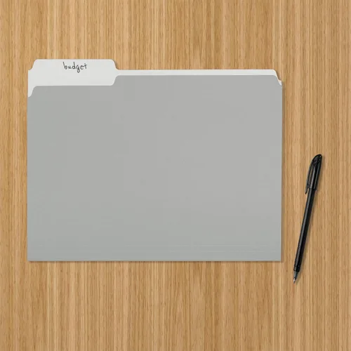 Miniatura 5 de Amazon Basics - Carpetas de archivo tamaño carta, con pestaña de corte de 1/3, color gris, paquete de 36