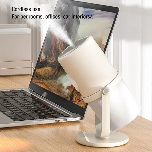 Miniatura 2 de Mini humidificador portátil, humidificadores de niebla fría de 10.1 fl oz con soporte, humidificador de escritorio USB silencioso con 2 modos