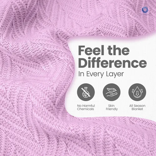 Miniatura 5 de Manta multiusos 100% de algodón de fibra extralarga, suave y transpirable, ligera para todas las estaciones, para sofá, sofá, cama, lavable a Espiga