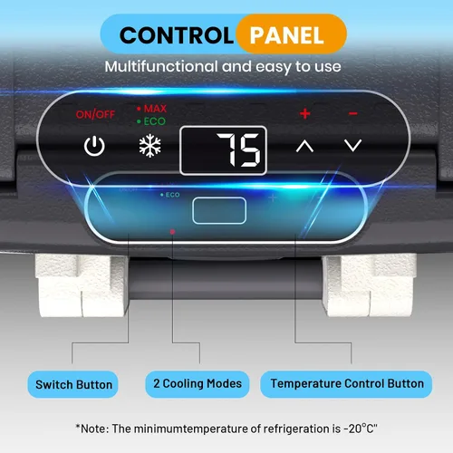 Miniatura 4 de TROPOW Refrigerador de 12 voltios, enfriador eléctrico portátil de 32QT (30L), congelador portátil de 12V/24V DC 110-240V AC, refrigerador de 12V
