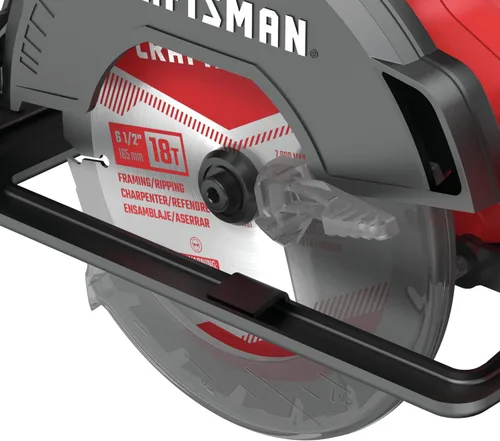 Miniatura 11 de CRAFTSMAN Kit de sierra circular inalámbrica V20, 6-1/2 pulgadas, batería y cargador incluidos (CMCS500M1)