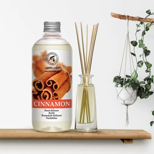 Miniatura 4 de Repuesto de difusor de varillas de canela, 3 x 17 onzas, fragancia fresca y de larga duración, con aceite esencial de canela natural, lo mejor