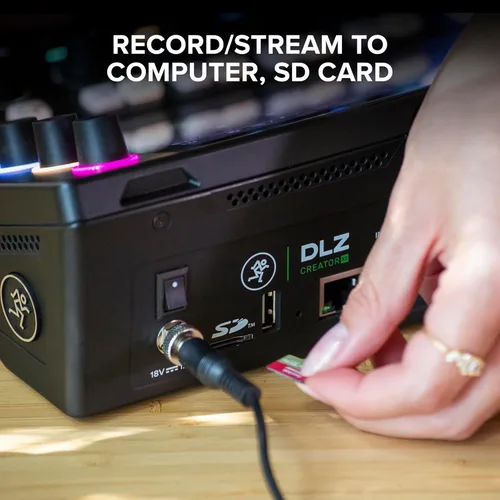 Miniatura 6 de Mackie DLZ Creator XS Mezclador digital adaptativo para podcasting, transmisión y YouTube con modos de usuario, tecnología Mix Agent, mezcla