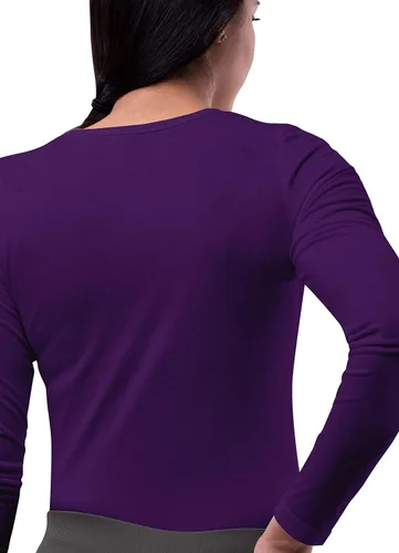 Miniatura 2 de Sivvan Camiseta de manga larga para mujer, diseño cómodo para usar debajo de ropa quirúrgica