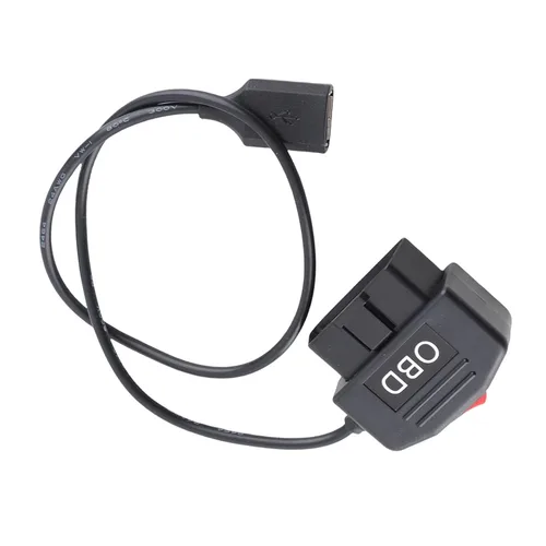 Miniatura 4 de Keenso Cable de alimentación OBD, 48cm/18.9in OBD Cable adaptador de corriente con botón de interruptor Acc Mode Protección de bajo voltaje