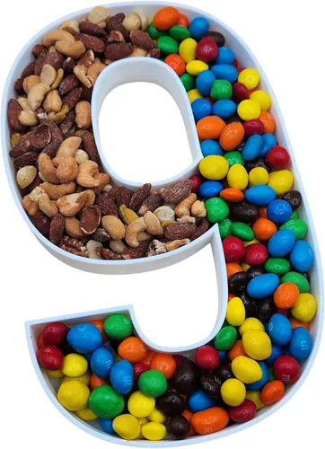 Miniatura 2 de 12" o GRANDE 16" - Cajas de número rellenables de plástico reutilizables de alta calidad para embutidos, cajas de cartas para fiesta de cumpleaños