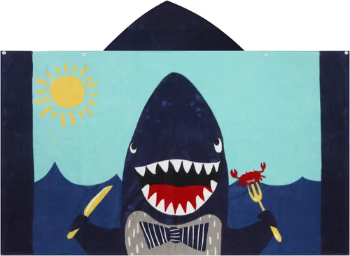 Miniatura 28 de BANGSAUR Toallas de playa para niños con capucha, algodón suave de 50 x 30 pulgadas, niñas y bebés de 3 a 12 años, toalla de baño, piscina